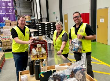 Staff at food bank 