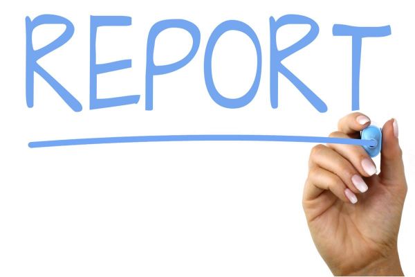 Report written by hand