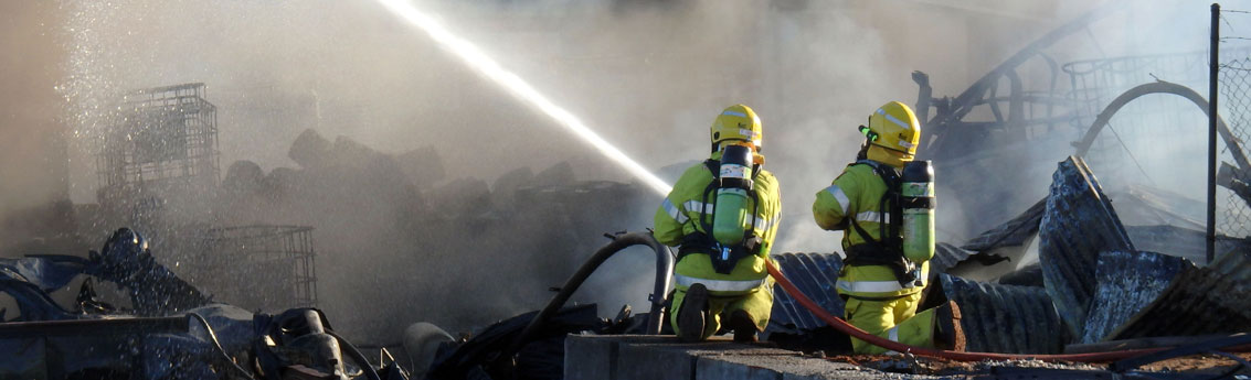 Firefighters fighting fire in Geraldton