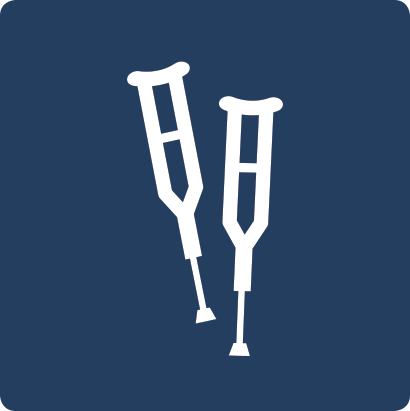 Equipment crutches icon