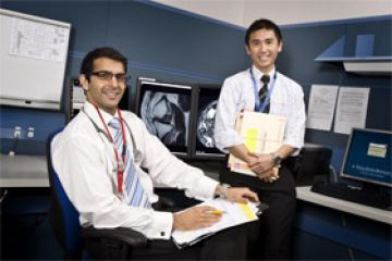 Two doctors in an office