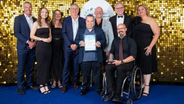 CIO Steve McKenna with 2025 Disability Support Award winners