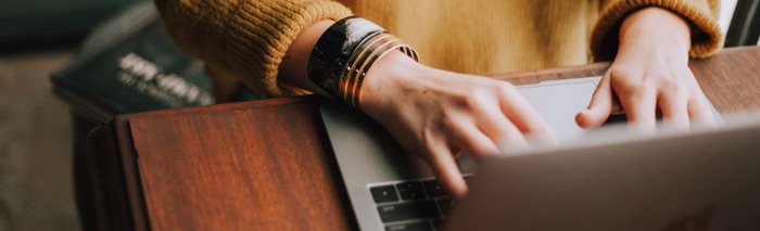 Person logging into a computer